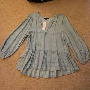 American Eagle Flowy Chambray Top